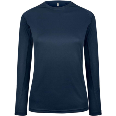 PROACT PA444 Női hosszú ujjú kereknyakú sportpóló Proact, Sporty Navy-XL