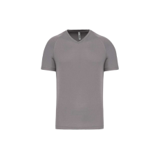 PROACT PA476 V-nyakú férfi rövid ujjú sportpóló Proact, Fine Grey-M