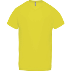 PROACT PA476 V-nyakú férfi rövid ujjú sportpóló Proact, Fluorescent Yellow-3XL