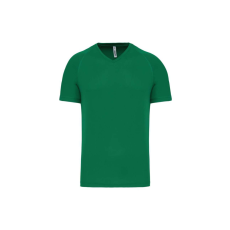 PROACT PA476 V-nyakú férfi rövid ujjú sportpóló Proact, Kelly Green-2XL