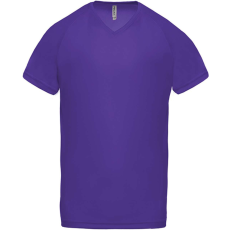 PROACT PA476 V-nyakú férfi rövid ujjú sportpóló Proact, Violet-L