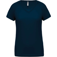 PROACT PA477 Női rövid ujjú V-nyakú sportpóló Proact, Sporty Navy-S