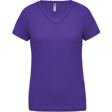 PROACT PA477 Női rövid ujjú V-nyakú sportpóló Proact, Violet-XS