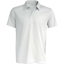 PROACT PA482 férfi rövid ujjú galléros sprtpóló Proact, White-2XL férfi póló