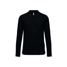 PROACT PA495 unisex hosszú ujjú galléros sprtpóló Proact, Black-S férfi póló