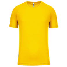 PROACT rövid ujjú kereknyakú gyerek sportpóló PA445, True Yellow-6/8