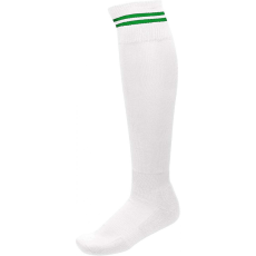 PROACT Uniszex zokni Proact PA015 Striped Sports Socks -43/46, White/Sporty Kelly Green