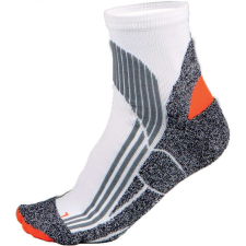 PROACT Uniszex zokni Proact PA035 Technical Sports Socks -39/42, White/Grey/Orange női zokni
