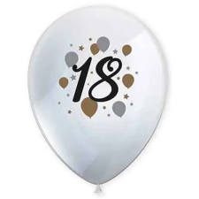 Procos "18" év mintás latex lufi 6db-os szett party kellék