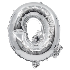 Procos Betű formájú fólia lufi ezüst színben – Q betű 32cm party kellék