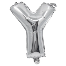 Procos Betű formájú fólia lufi ezüst színben – Y betű 32cm party kellék