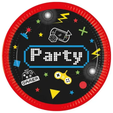 Procos Gamer party mintás papírtányér 8db-os szett 20cm party kellék