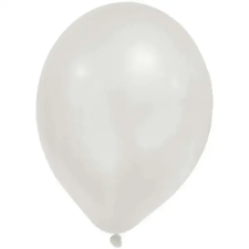 Procos Metallic pasztell fehér lufi – 8 db-os szett party kellék