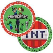 Procos Minecraft: Papírtányér szett - 23 cm, 8 db party kellék