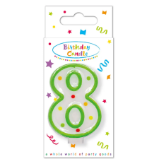 Procos Szülinapi pöttyös gyertya 8-as szám kreatív és készségfejlesztő