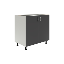 PRODA Benita 2 ajtós Alsó konyhaszekrény Antracit-Fehér 80x50x80 cm bútor
