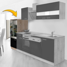 PRODA Hagen60 Beépíhető alacsony hűtősszekrény Több színben! Sonoma - Fekete bútor