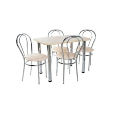 PRODA Nizza 4 személyes étkezőszett 100 x55cm, Sonoma 4 étkezőszékkel bútor