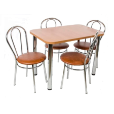 PRODA Nizza 4 személyes étkezőszett 100 x 55cm, Calvados 4 étkezőszékkel N bútor