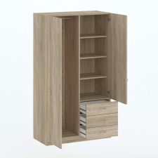 PRODA Riava gardróbszekrény 97cm 2D3S Sonoma Oak bútor