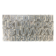 Professzionális szilikon öntőforma, átlátszó, betűk és számok 36x19,4x1,3cm sütés és főzés