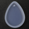  Professzionális szilikon öntőforma, átlátszó, csepp 2,3cm x 3cm x 0,8cm