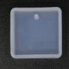  Professzionális szilikon öntőforma, átlátszó, négyzet 3cm x 3cm x 0,8cm