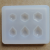  Professzionális szilikon öntőforma, átlátszó, vegyes hatszög 4cm x 5cm x 0,5cm