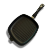 Proficookware Professzionális titán grillserpenyő Proficookware 28 x 28 cm indukciós grillsütőhöz is levehető fogantyúval