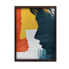 Profil Spokoju, 70x100 cm, rama aluminiowa złota, papier matowy 230 gsm grafika, keretezett kép