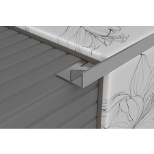 Profilplast Szögletes élvédő 10mmx2,5m matt olíva alu élvédő, sín, szegélyelem