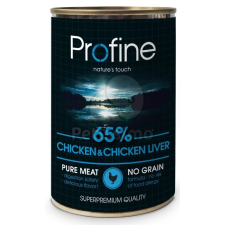 Profine Profine Chicken & Chicken Liver konzerv 400 g kutyaeledel