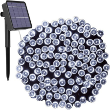 Progarden 24 méteres 400 LED-es XXL napelemes kerti fényfüzér, hideg fehér kültéri világítás
