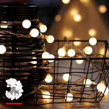 Progarden 80 LED-es gömb hálózati kerti fényfüzér, IP 44, 16m, meleg fehér karácsonyi dekoráció