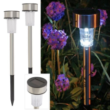 Progarden Napelemes inox kerti LED lámpa, 36 cm, hideg fehér, 1 db kültéri világítás