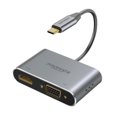 Promate MediaHub-C2 USB-C apa - HDMI/VGA anya Adapter kábel és adapter