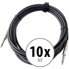 Pronomic Jack Kábel 6M Jack Fekete 10X Szett basszusgitár kiegészítő