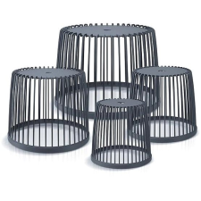 PROSPERPLAST CLUBO Univerzális tárolókosár készlet, 4 db, antracit bútor