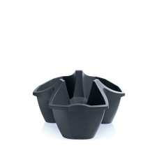 PROSPERPLAST Crown Korona Virágtartó Antracit 48 cm, 12db-os csomag kerti tárolás