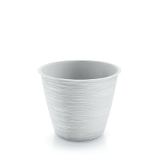 PROSPERPLAST Furu Műanyag Virágcserép Fehér 23,5 cm Barázdált, 10db-os csomag kerti tárolás