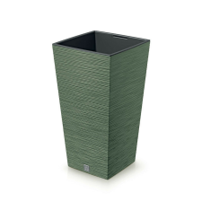 PROSPERPLAST Furu Square Négyzetes Virágtartó Földzöld Bordázott 20 cm, 5db-os csomag kerti tárolás