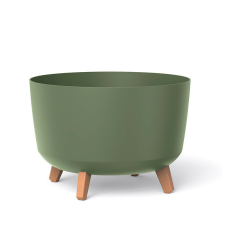 PROSPERPLAST Gracia Dizájn Virágtartó Föld-zöld 39 cm Fa Lábakkal, 5db-os csomag kerti tárolás