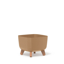 PROSPERPLAST Gracia Square ECO Wood Virágtartó Natúr-Öko 24 cm, 5db-os csomag kerti tárolás