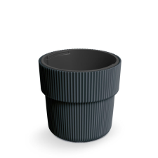 PROSPERPLAST Milly Bordázott Kültéri Virágcserép Antracit 39 cm, 4db-os csomag kerti tárolás