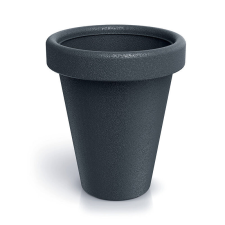 PROSPERPLAST Origina Klasszikus Műanyag Virágcserép Antracit 39 cm, 3db-os csomag kerti tárolás
