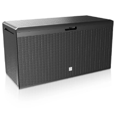 PROSPERPLAST Rato Plus antracit kerti tárolóláda 290l 114x47x60cm kerekekkel 106897 kerti tárolás