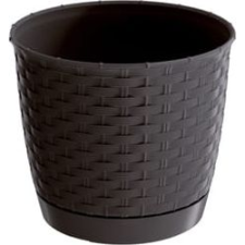 PROSPERPLAST Ratolla Kerek - 17 cm, Barna (DRLO165-440U) kerti tárolás