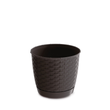 PROSPERPLAST Ratolla Round Fonott Mintás Virágtartó Umbra 19 cm, 10db-os csomag kerti tárolás