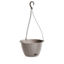 PROSPERPLAST Ratolla Round Függő Virágtartó Mokka 24 cm, 5db-os csomag kerti tárolás