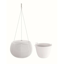 PROSPERPLAST Splofy Bowl függeszthető kerek virágcserép Ø29x19,5cm 3,9L Fehér kerti tárolás